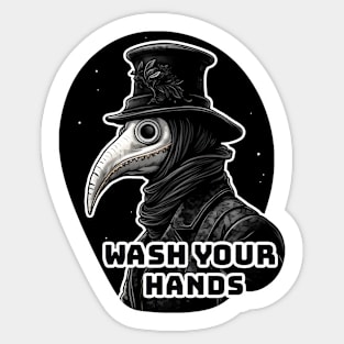 Wash your hands Plague doctor Sticker